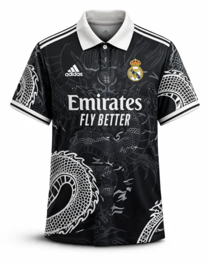 black dragon real madrid shirt