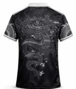 real madrid black dragin shirt back view