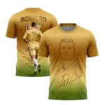 Ronaldo Golden Design Football Shirt