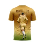 Ronaldo Golden Design Football Shirt back view