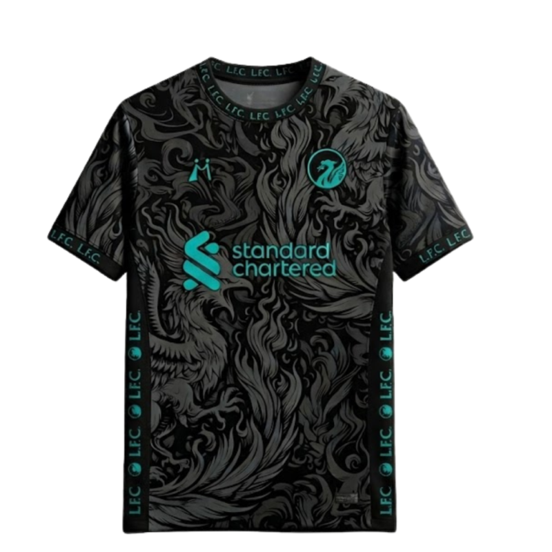 Liverpool FC 2024-25 Fantasy Concept Black Shirt Front