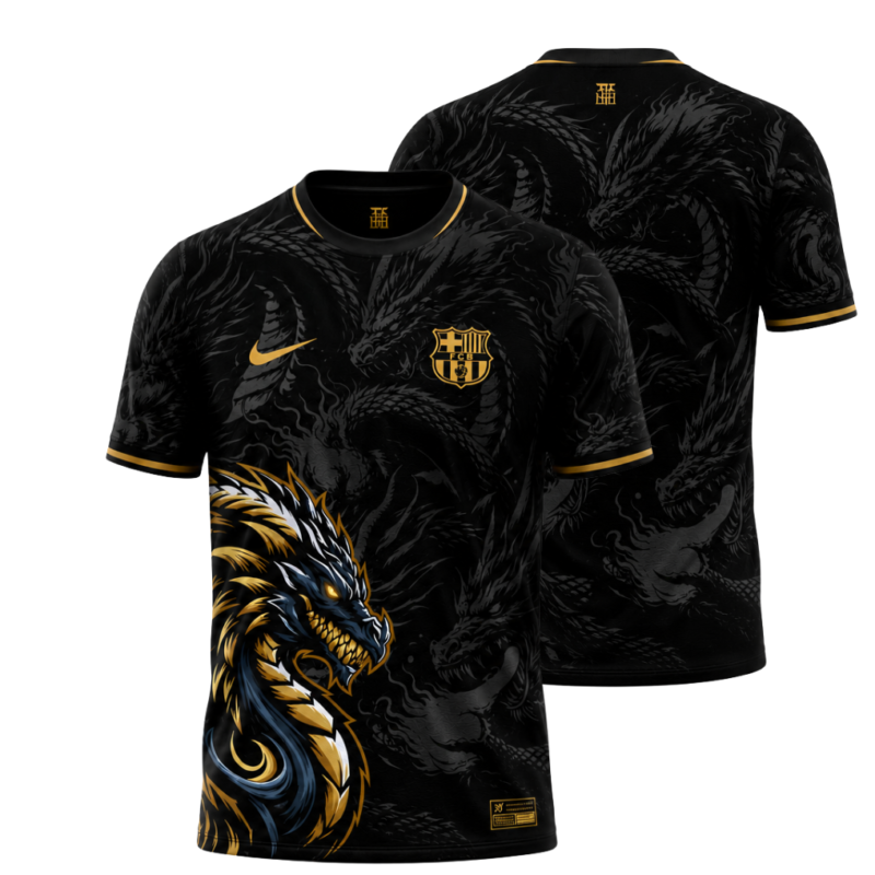 Barcelona Black Dragon Shirt