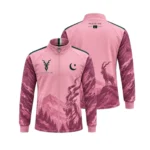 Pink Pakistan Markhor Track Jacket – Maroon & Dark Green Zipper