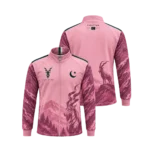 Pink Pakistan Markhor Track Jacket – Maroon & Dark Green Zipper
