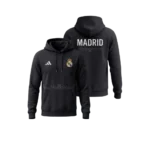 Real Madrid Black Pullover Hoodie – Adidas Logo