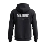 Real Madrid Black Pullover Hoodie – Adidas Logo - Image 3