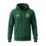 Real Madrid Dark Green Pullover Hoodie – Adidas - Image 2