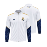 Real Madrid Track Jacket – Blue, Gold & White Zipper