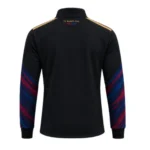 FC Barcelona Black Track Jacket – Black, Blue & Gold Zipper - Image 3