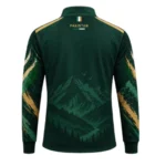 Pakistan Green Sports Jacket - Gold & Green Zipper - Image 3