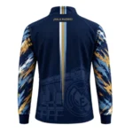 Real Madrid Concept Track Jacket – Navy Blue & White Zipper - Image 3