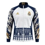 Real Madrid Concept Track Jacket – Navy Blue & White Zipper - Image 2