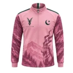 Pink Pakistan Markhor Track Jacket – Maroon & Dark Green Zipper - Image 2