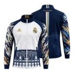 Real Madrid Concept Track Jacket – Navy Blue & White Zipper